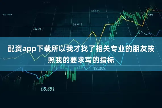 配资app下载所以我才找了相关专业的朋友按照我的要求写的指标